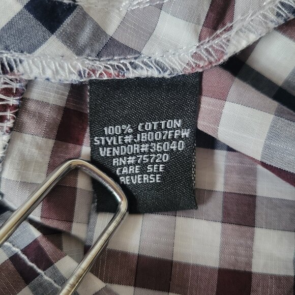 Buckle JB Holt Men’s XL Western Plaid Button-down Long Sleeve Shirt, 100% Cotton - Picture 9 of 11